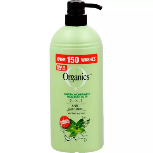 Picture of ORGANICS SHAMPOO AND CONDITIONER 2 IN 1 ANTI DANDRUFF 1L