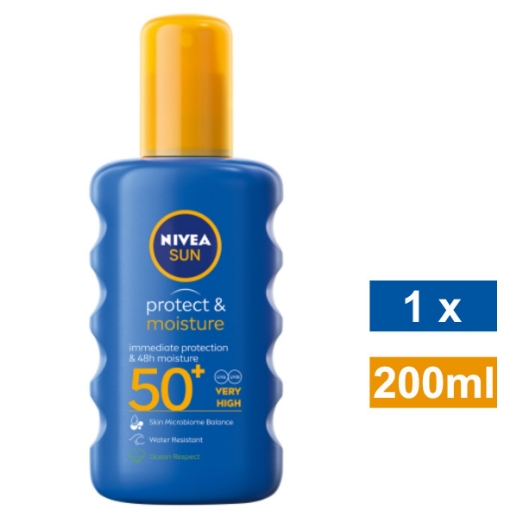 Picture of NIVEA SUN PROTECT & MOISTURE SUN SUNSCREEN SPRAY SPF50+ 200ml