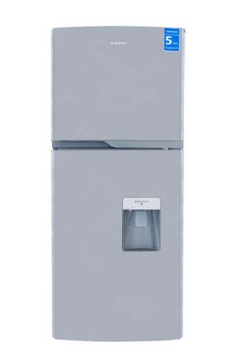 Picture of CAPRI TOP FREEZER / BOTTOM FRIDGE WITH WATER DISPENSER SILVER 340L