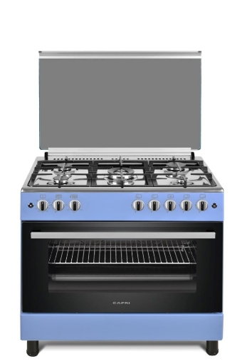 Picture of CAPRI GAS COOKER 5 PLATES BLUE 90cmx60cm