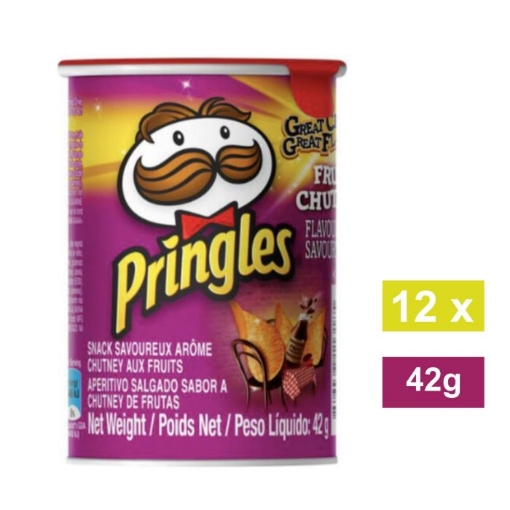 Picture of PRINGLES FRUIT CHUTNEY POTATO CRISPS 12x42g