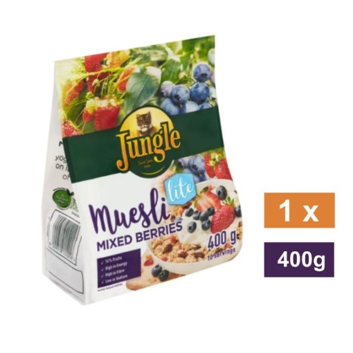 Picture of JUNGLE MIXED BERRIES LITE MUESLI 400g 