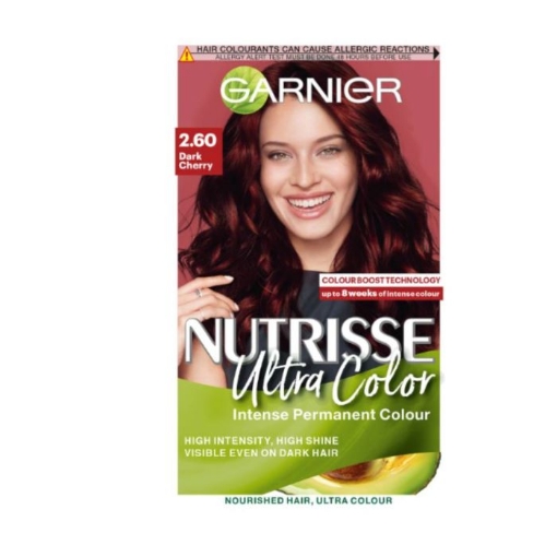 Picture of GARNIER NUTRISSE CREME NO. 2.6 DARK CHERRY DEEP NOURISHING PERMANENT HAIR COLOUR 172g  