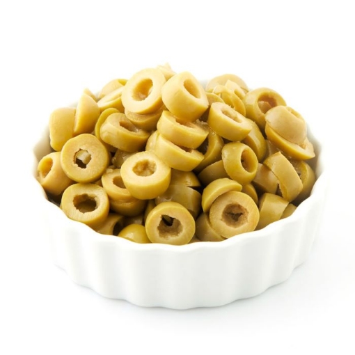 Picture of MEDITERRANEAN DELICACIES GREEN SLICED OLIVES 3kg