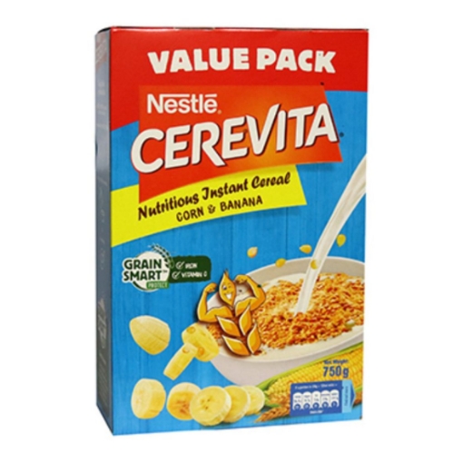 Picture of NESTLE CEREVITA CORN & BANANA INSTANT CEREAL 750g (BOX)