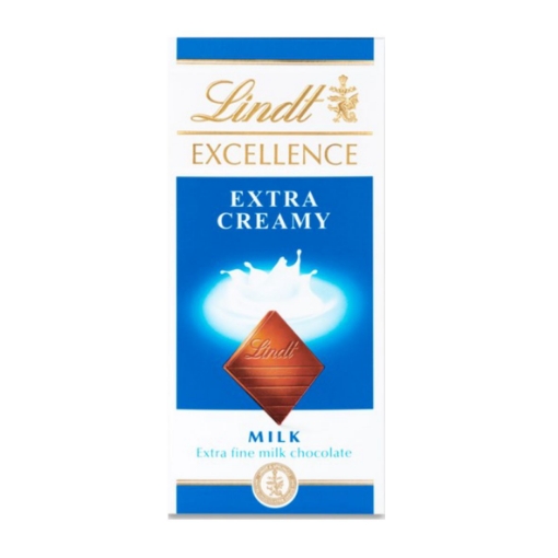 Picture of LINDT EXCELLENCE EXTRA CREAMY MILK CHOCOLATE BAR 100g