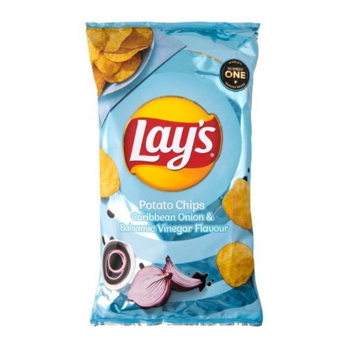 Picture of LAY'S CARIBBEAN ONION & BALSAMIC VINEGAR FLAVOURED POTATO CHIPS 105g