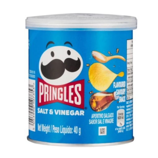 Picture of PRINGLES SALT & VINEGAR FLAVOURED SAVOURY SNACK 12x40g